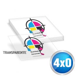 Adesivo Adesivo Vinil Transparente 6x6 cm 4x0  Meio Corte / Corte Especial 