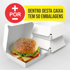 Hamburguer H1 | Sem Impressão | 50 Unid Personalizado     