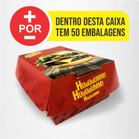 Hamburguer H1 | Vermelha | 50 Unid. Personalizado     