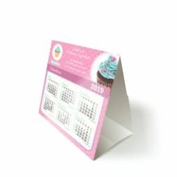 Mini Calendário de Mesa | 4/0 | UV 1/0 Cartão Starlux 250g/m² 27x10 4x0   